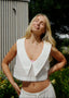 Santorini Top - White